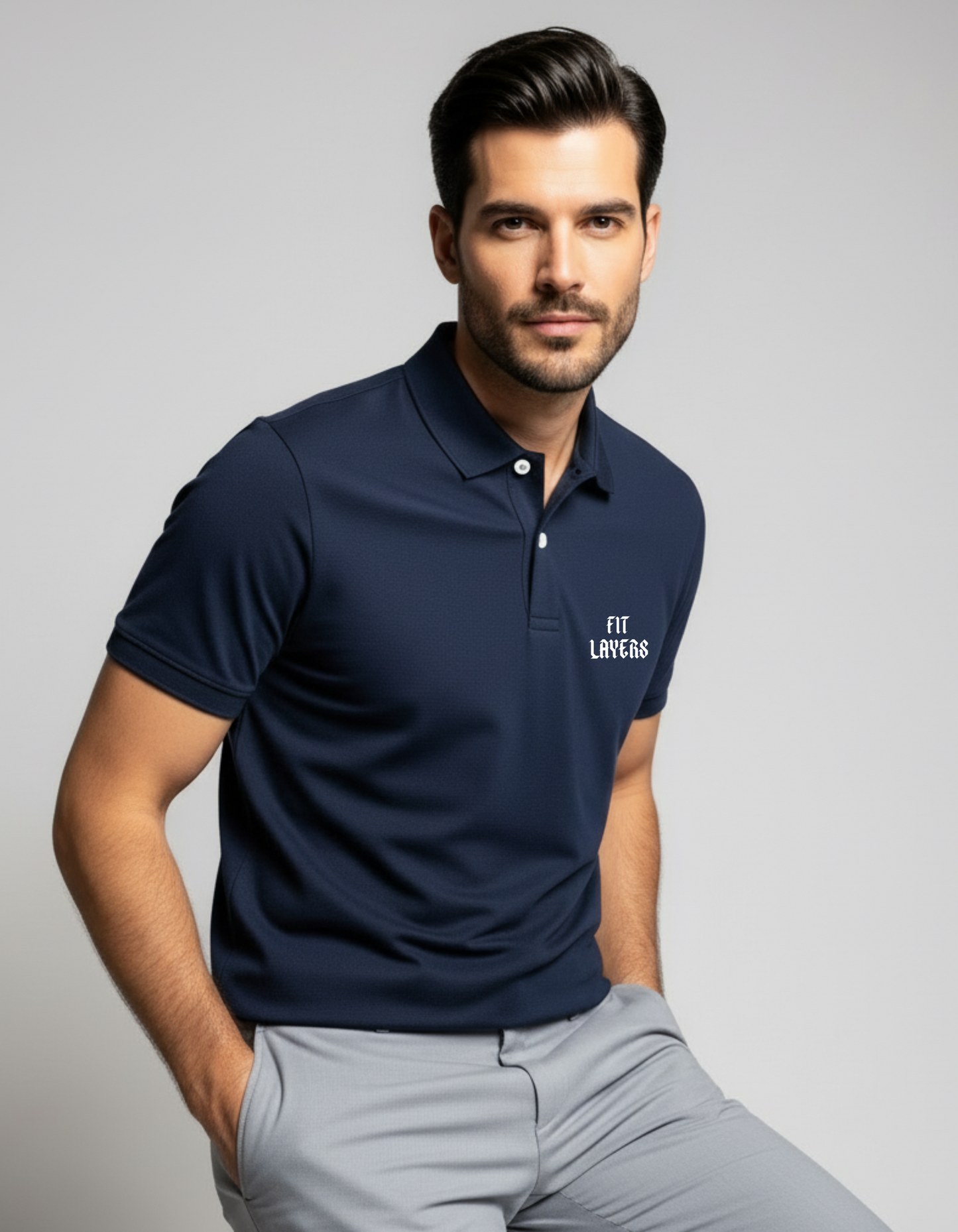 Navy Polo T Shirt
