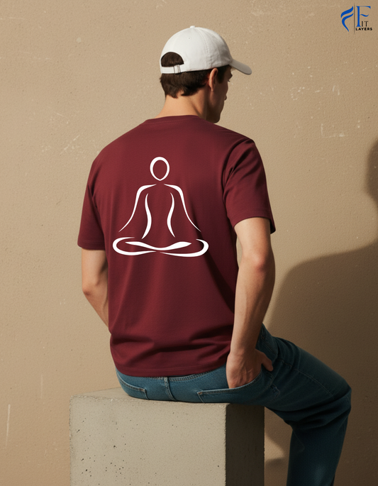 Fit Layers Maroon T - Shirt