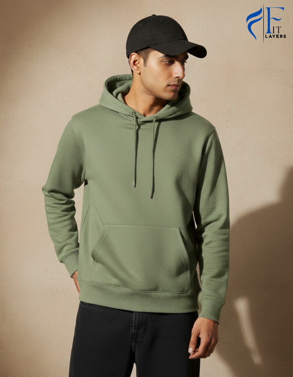 Sage Green Cotton Hoodie