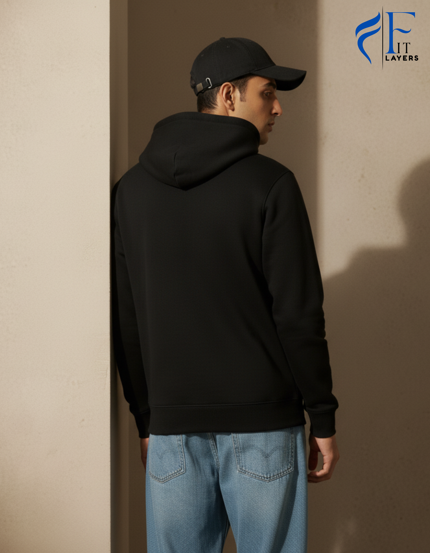 Black  Cotton Hoodie