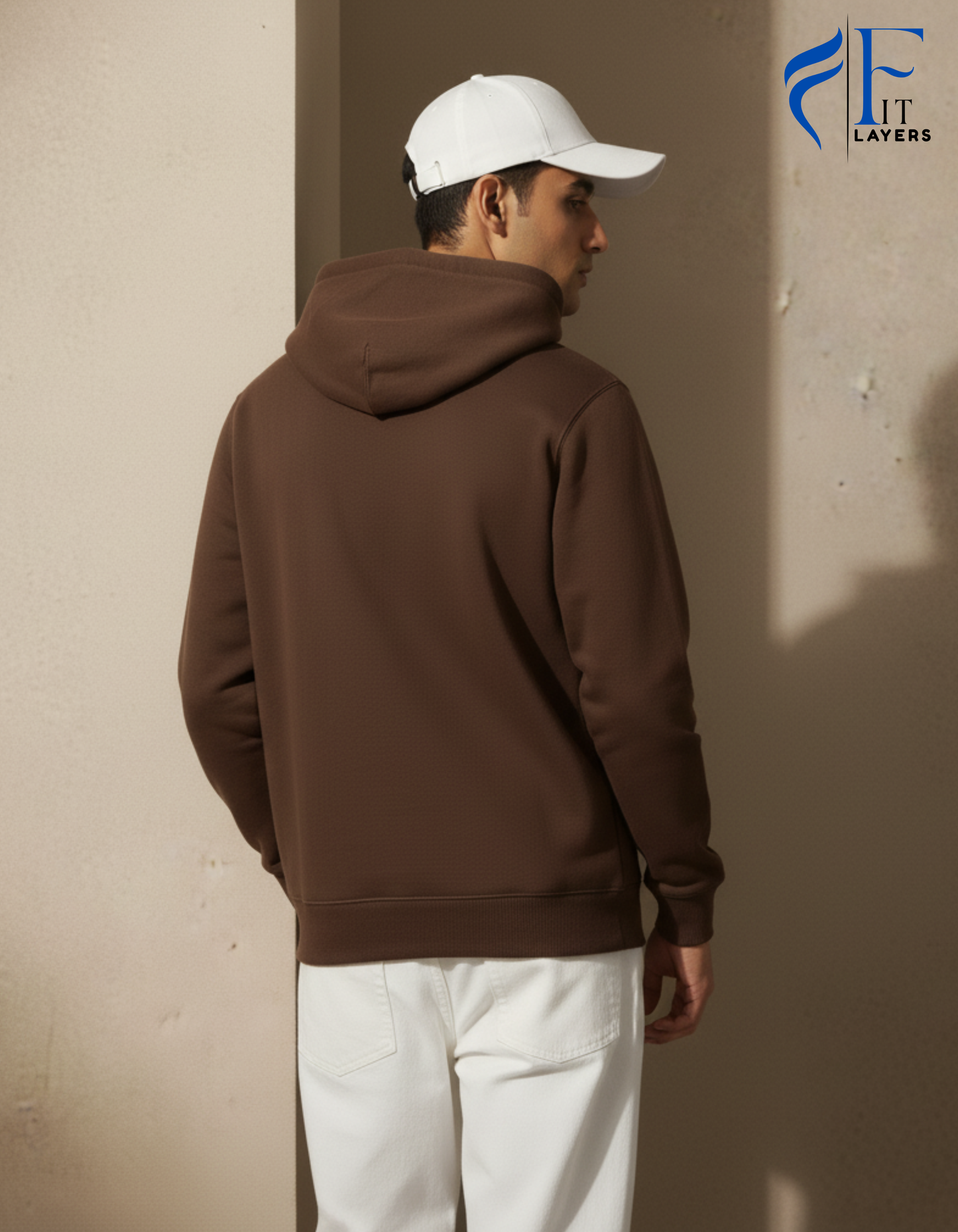 Royal Brown Cotton Hoodie