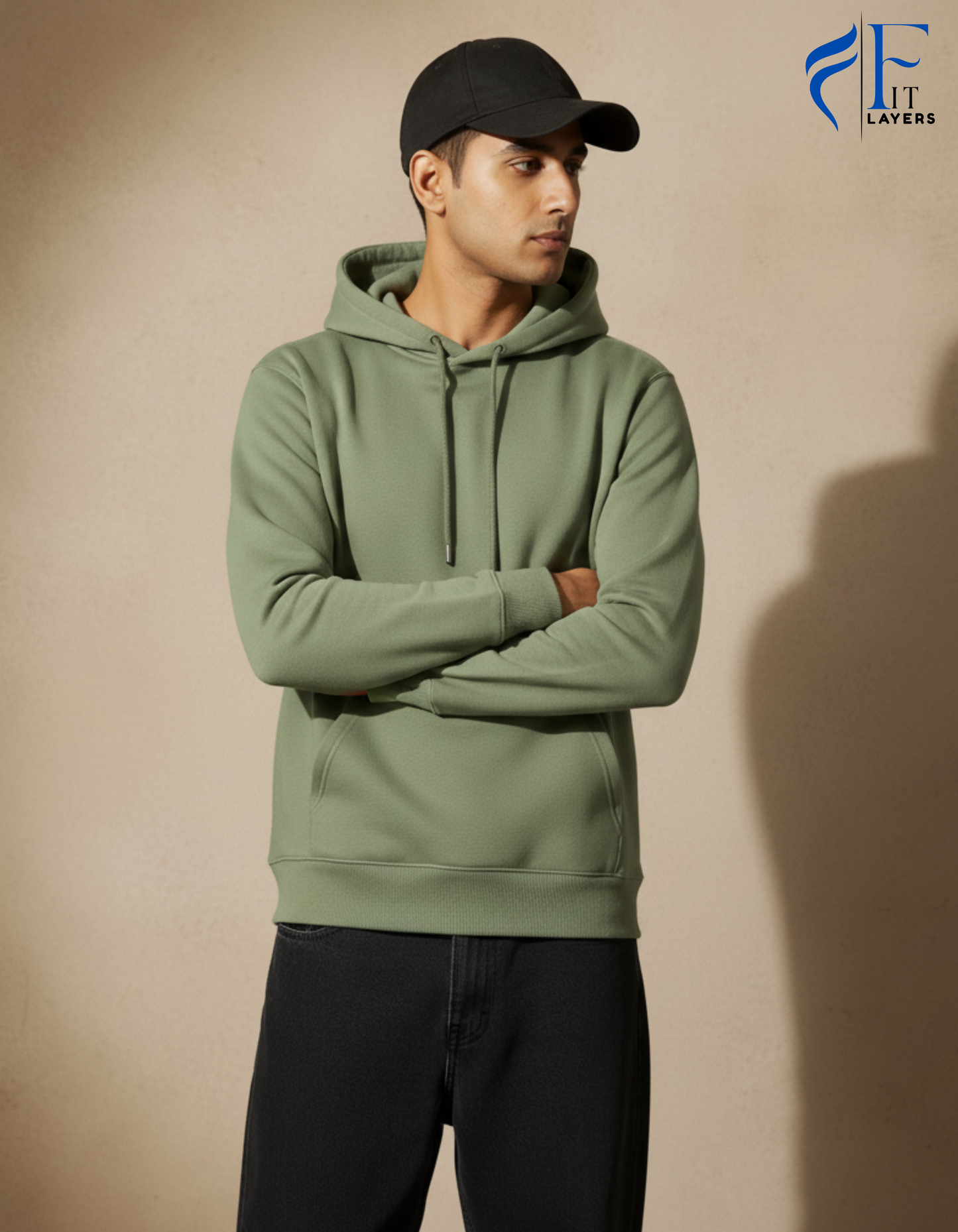 Sage Green Cotton Hoodie