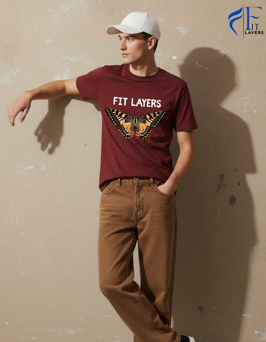 Regular Fit Maroon T-Shirt