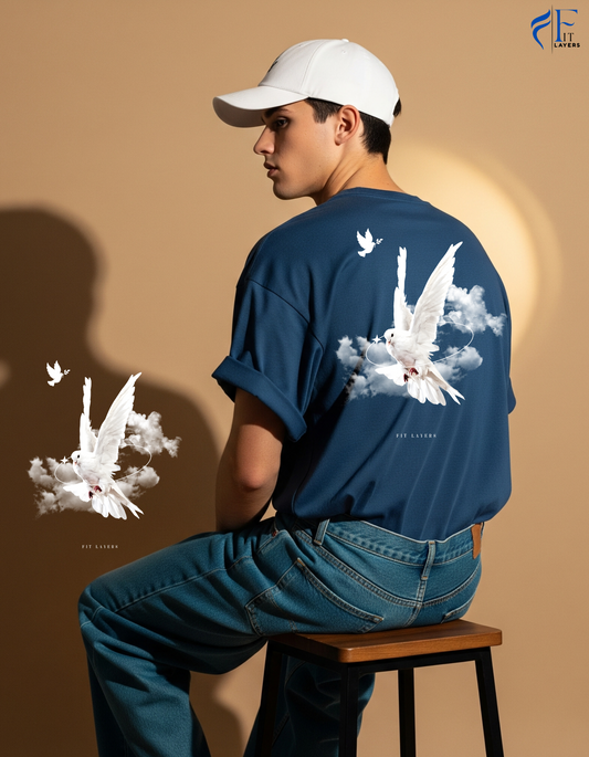 The Egal Oversize Tee – Teal Blue