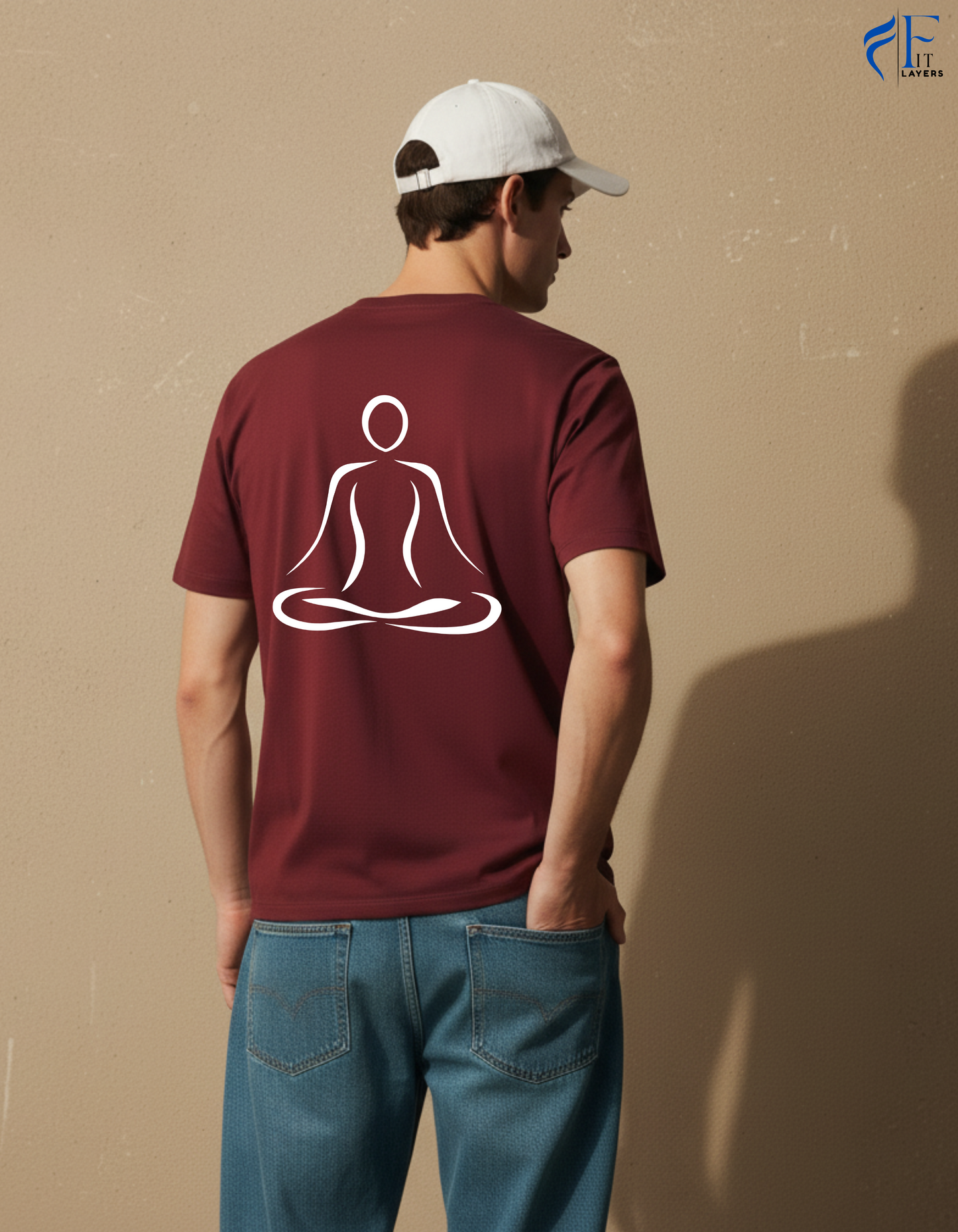 Fit Layers Maroon T - Shirt