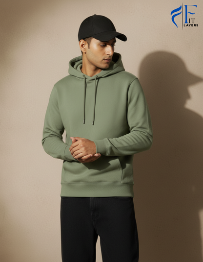 Sage Green Cotton Hoodie
