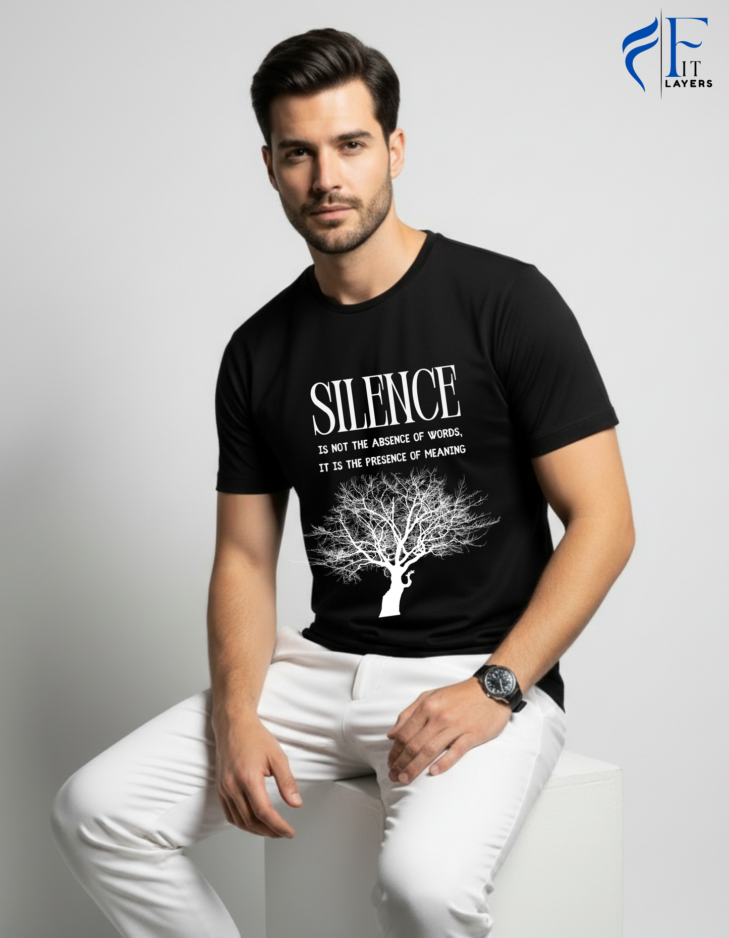 REGULAR FIT BLACK T SHIRT